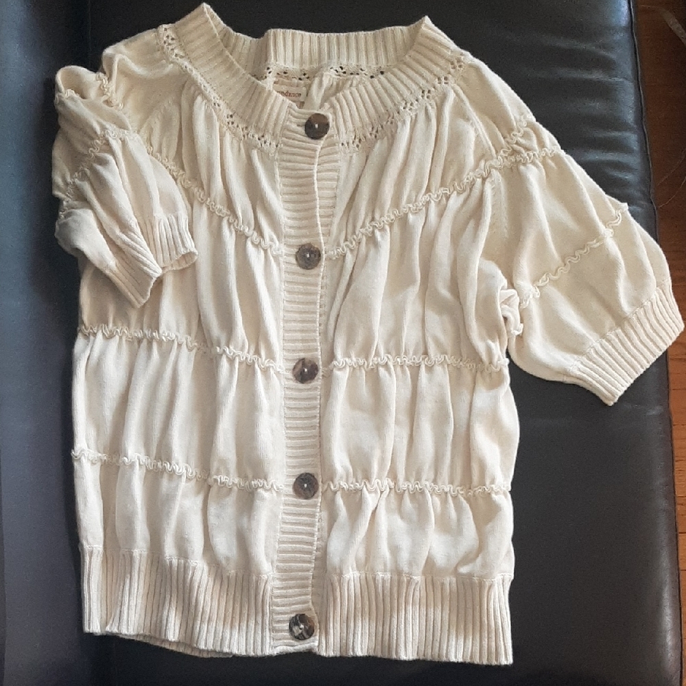 Sundance💃100%cotton Cream Knit FITS L-XL